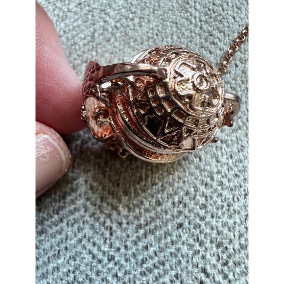 Expanding Photo Locket Rose Gold Stainless Necklace Angel Wing 23" *read - Picture 10 of 12